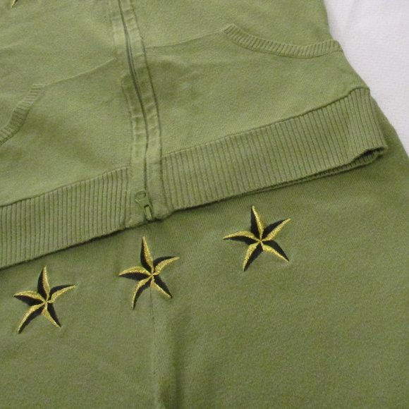 J.J. BASICS SLEEVELESS TWO (2) PIECE JADE KNIT HOODIE SET – L - Picture 13 of 16